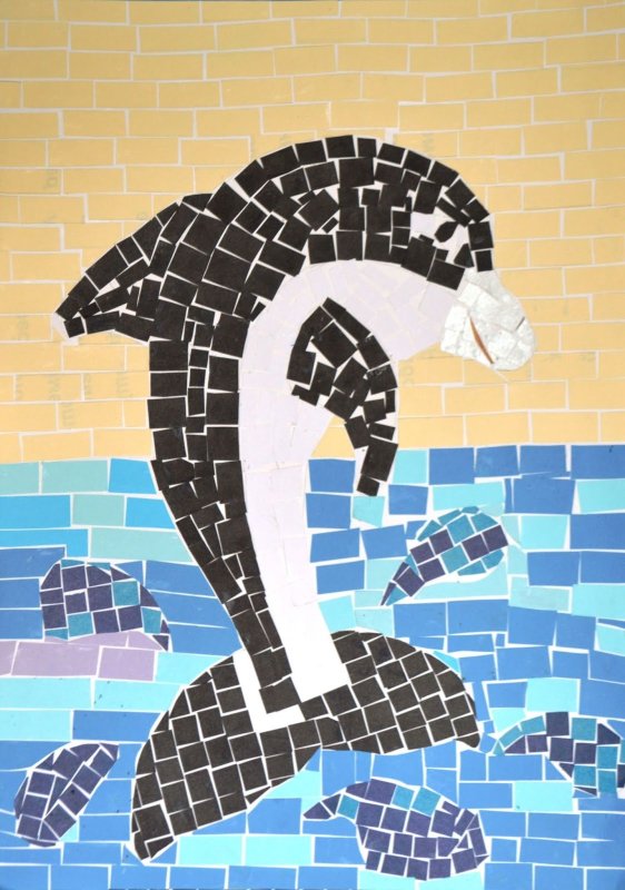 мозаика обрывная аппликация