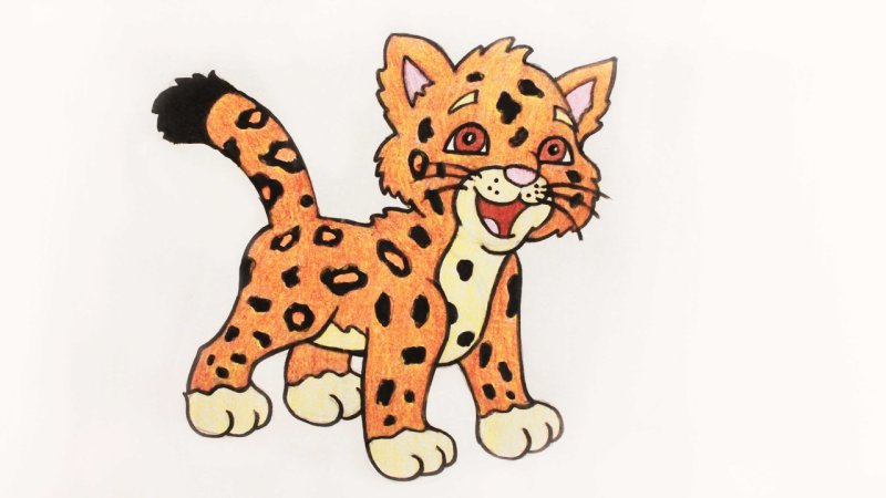 Леопард мультяшный