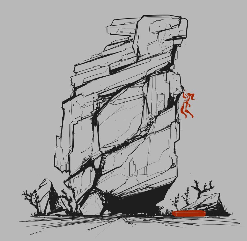 Скала эскиз