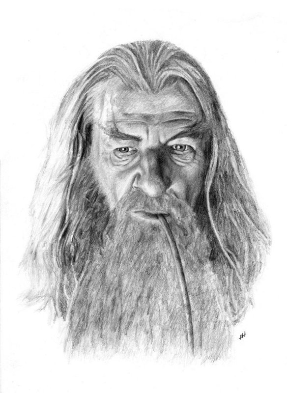 Хоббит Гэндальф рисунок