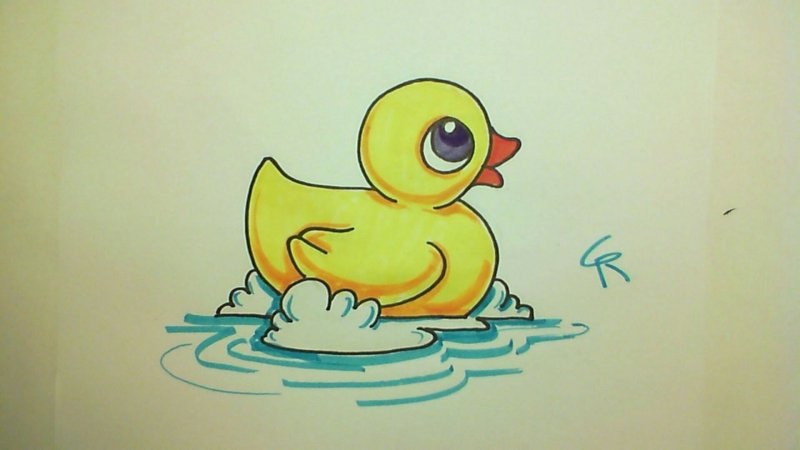 уточка для срисовки