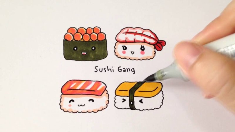 Лёгкие рисунки роллы
