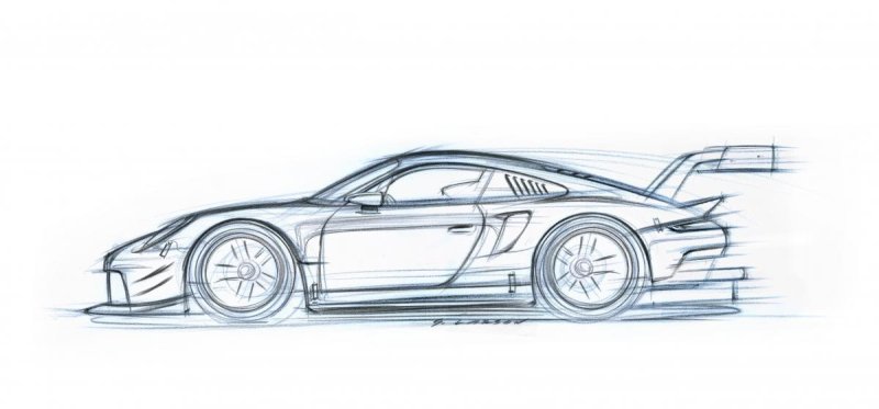 Порше 911 скетч