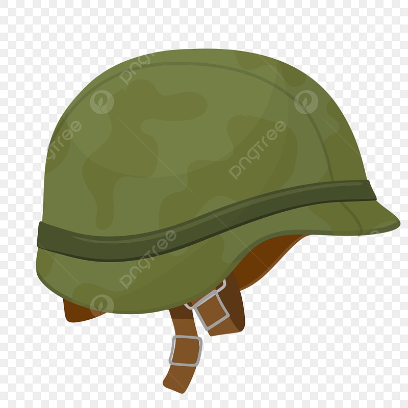 Военный шлем на прозрачном фоне