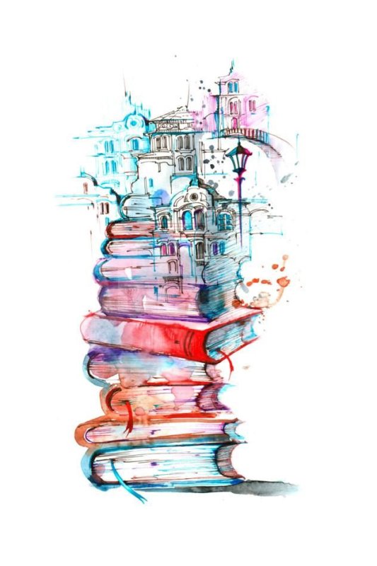 Книги акварель