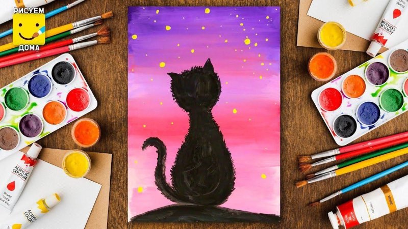 Рисунки красками для начинающих