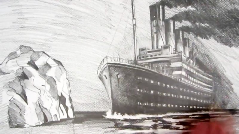 Титаник рисунок корабля