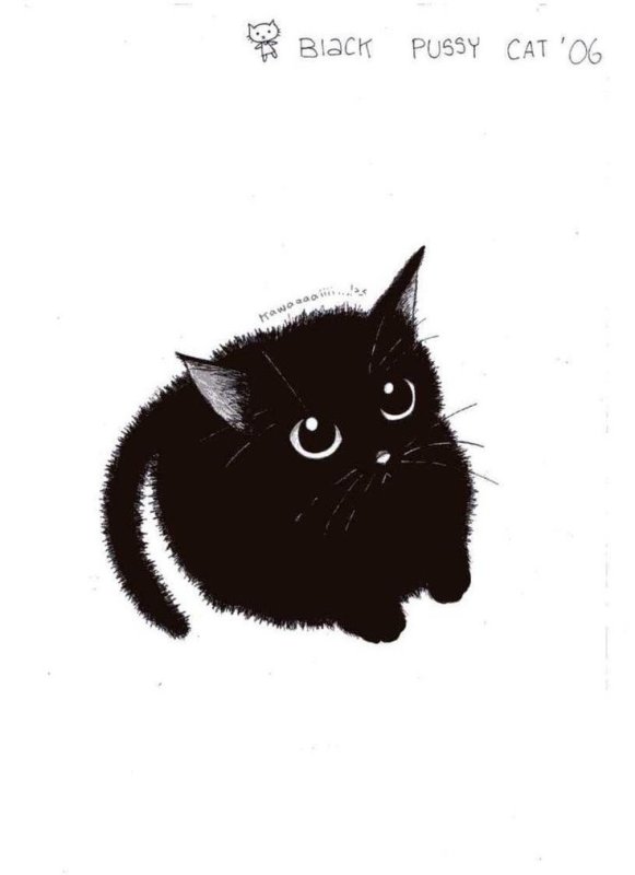 Рисунки котов для срисовки