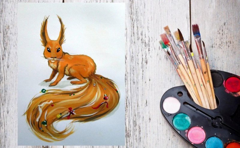 Рисунки гуашью