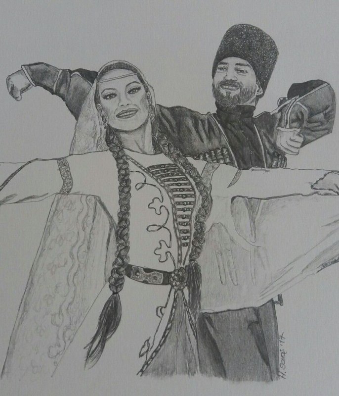 национальный костюм кабардинцев черкесов