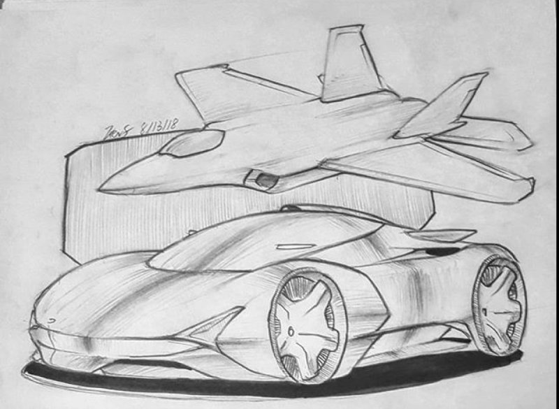 Автомобиль будущего рисунок