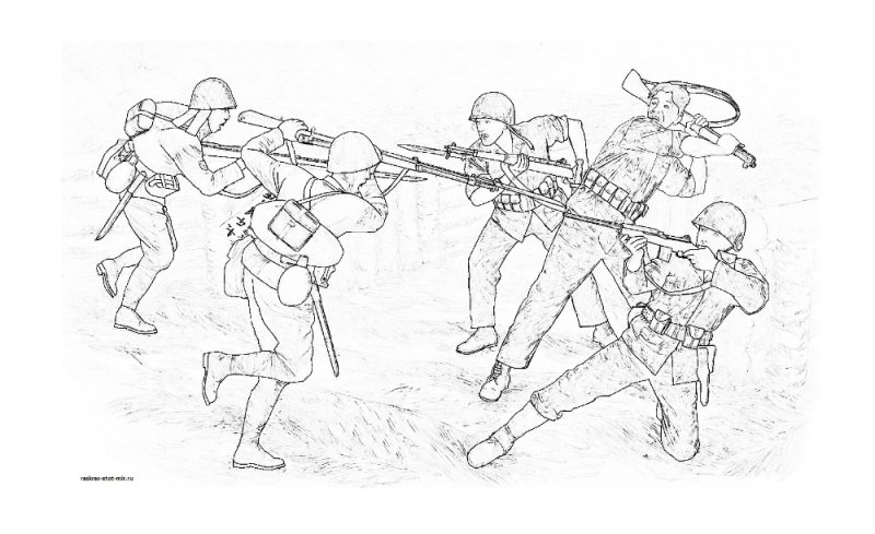 Военные картинки раскраски
