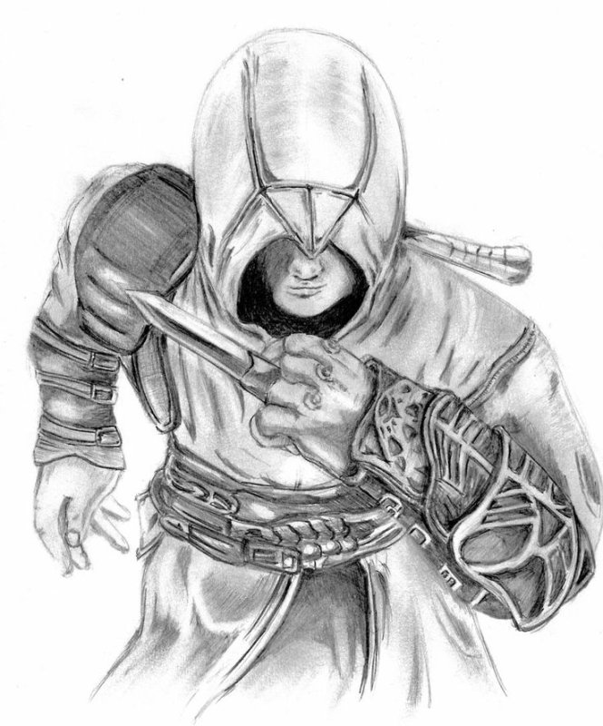 Рисунки для срисовки ассасин