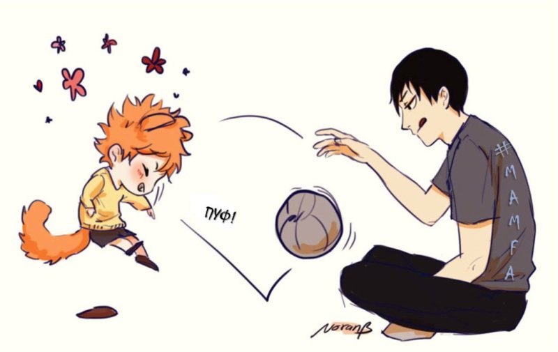 аниме волейбол хината и кагеяма