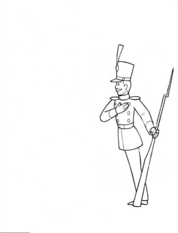 Андерсен оловянный солдатик раскраска