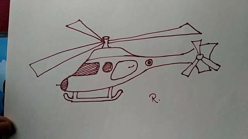 Вертолет для рисования