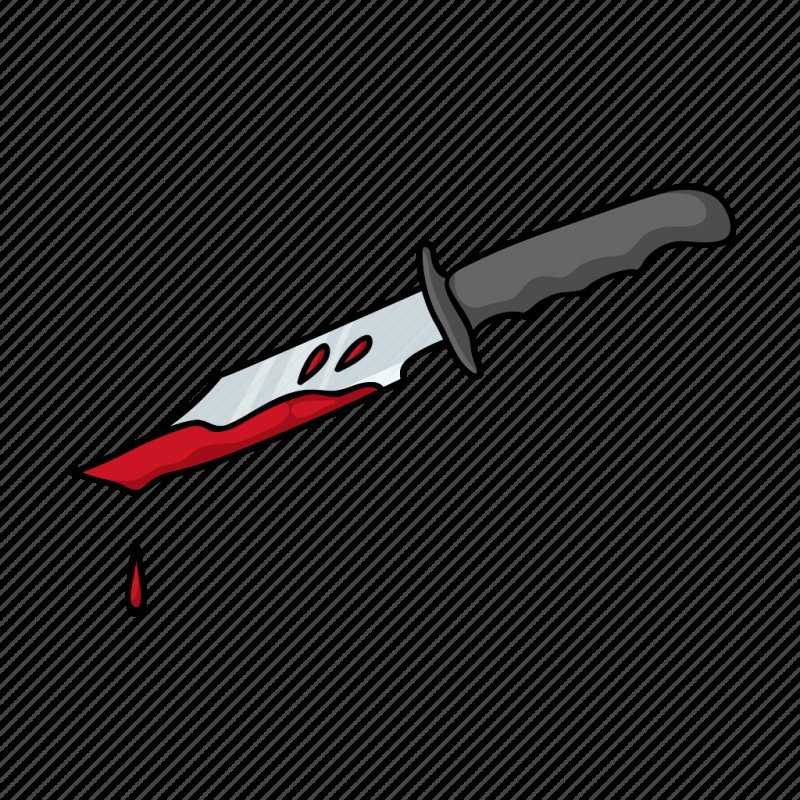 Нож на прозрачном фоне