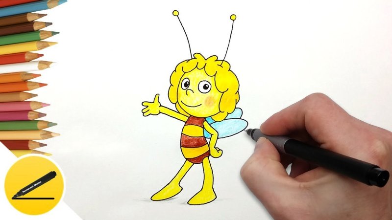 Нарисовать пчелку для детей
