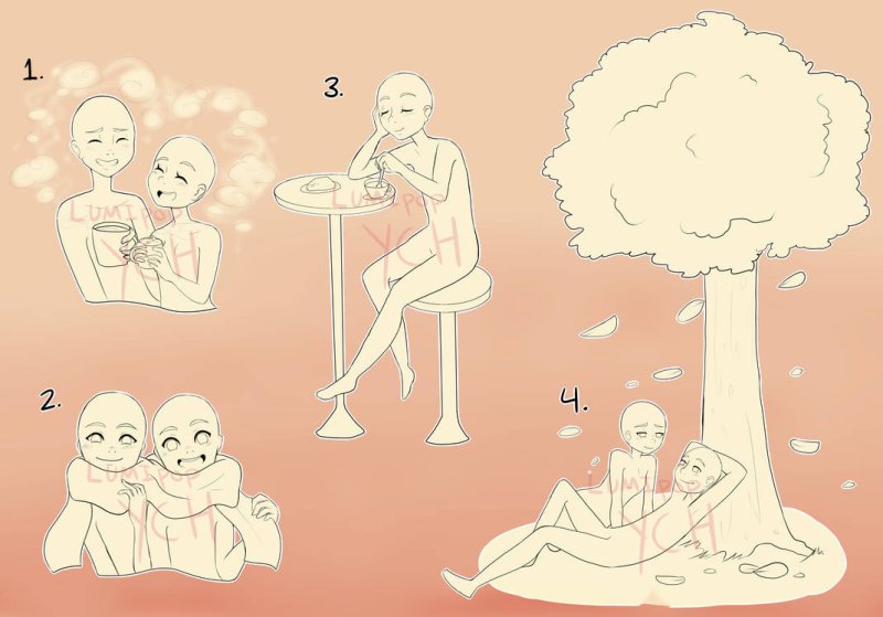YCH позы для рисования