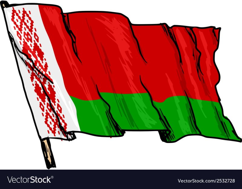 Ребенок с флагом Беларуси