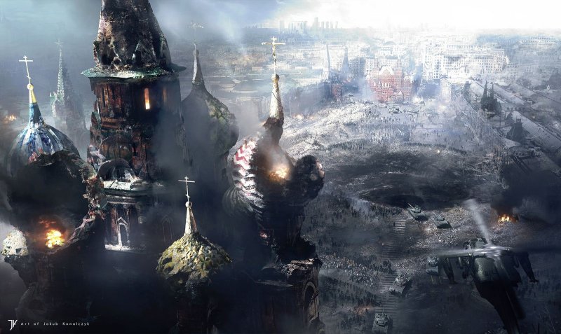 Разрушенный Кремль метро 2033