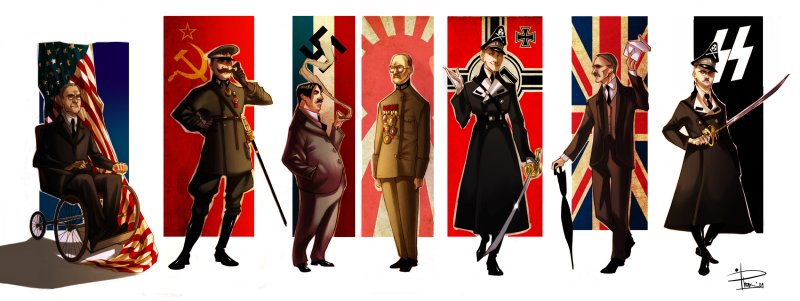 Черчилль Рузвельт Сталин Гитлер арт