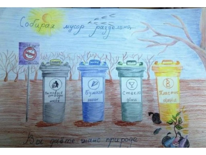 Сортировка мусора рисунок