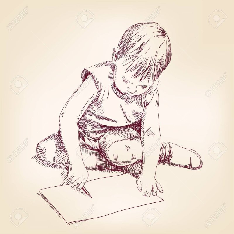 Мальчик сидит