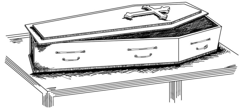 гроб раскраска