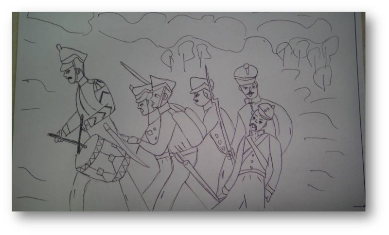 Рисунки Бородинская битва 1812 года