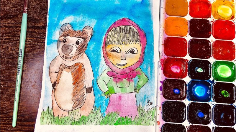 Рисовалки Маша и медведь