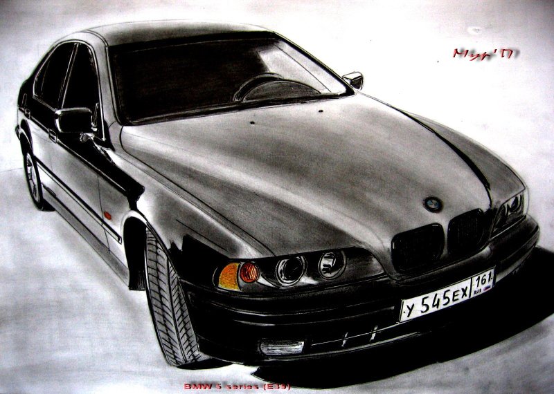 BMW e39 рисовать