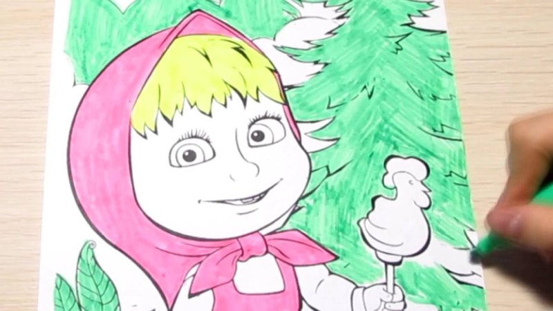 Нарисовать Машу из мультика