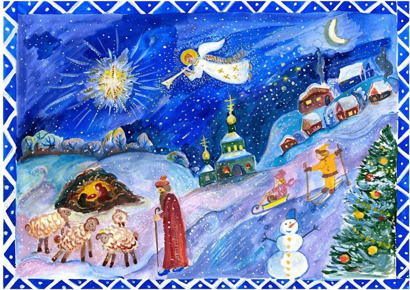 Рождество рисунок