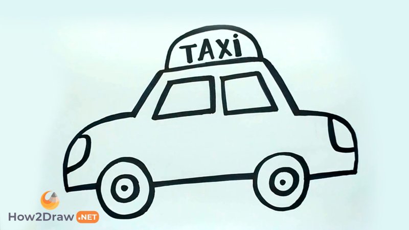 Такси рисунок для детей