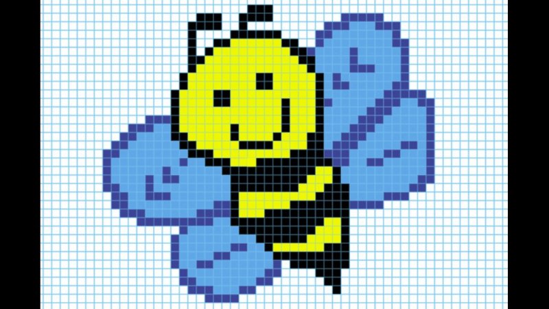 Пчела пиксель арт