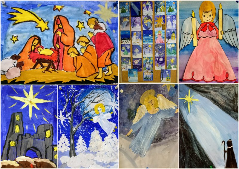 Рождественская звезда рисунок для конкурса
