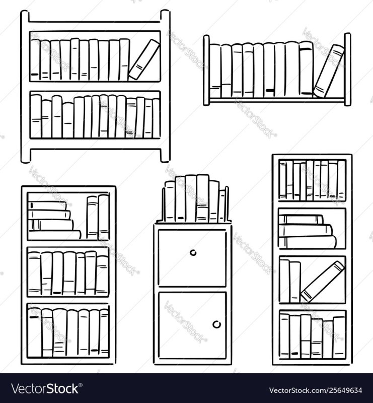 Книжный шкаф эскиз