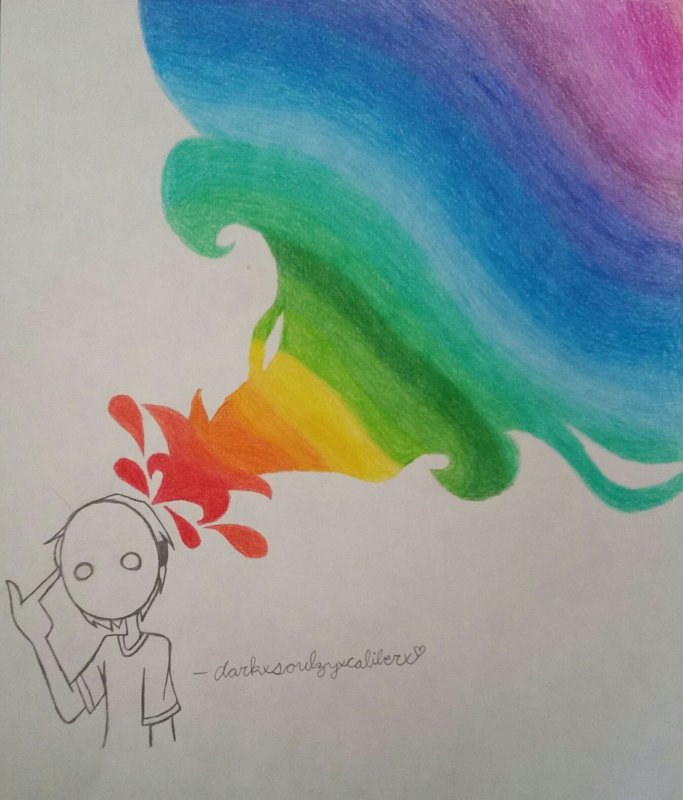 Радужные рисунки легкие