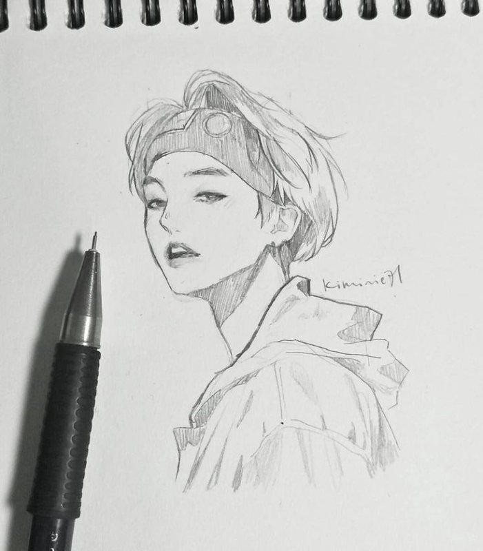 BTS тэхён скетчи