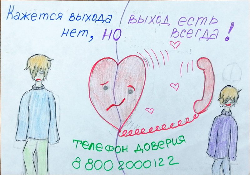 Телефон доверия рисунок на конкурс