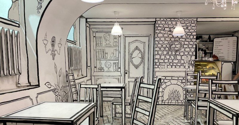 Кафе черное и белое СПБ