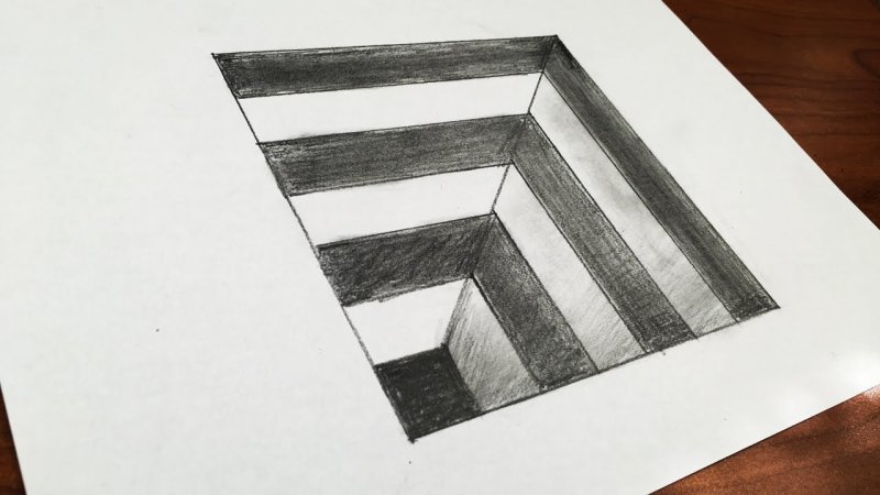 3д рисунок карандашом