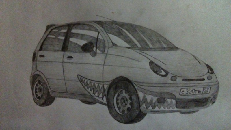 Daewoo Matiz 2012 рисунок спереди