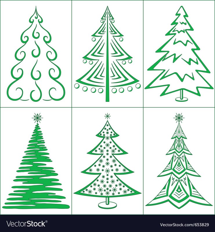 Елочка поэтапное рисование для детей