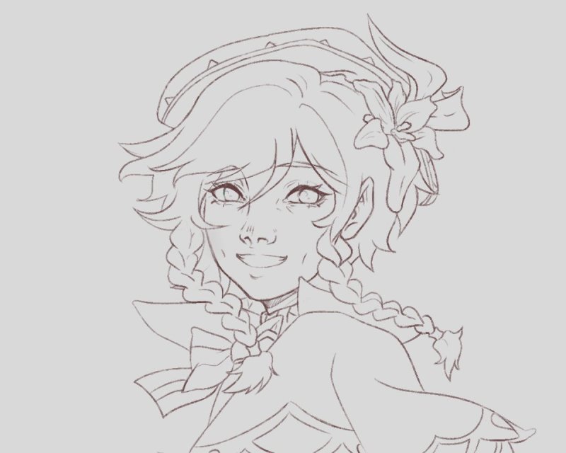 Раскраска Геншин Импакт Венти