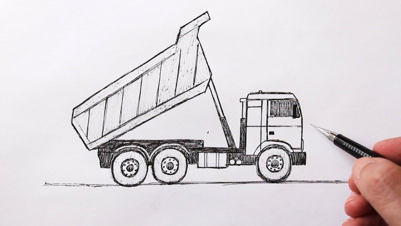 КАМАЗ 5511 срисовать