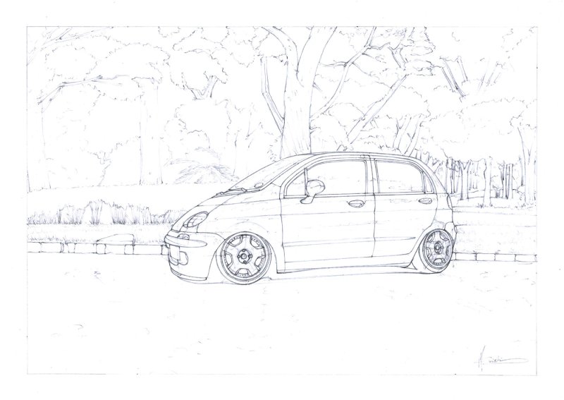 Daewoo Matiz (2005) чертеж
