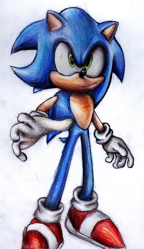 Sonic нарисованный Sonic