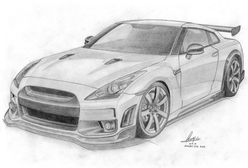 Nissan Skyline r35 GTR vector